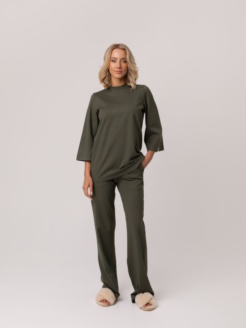 Everyday kaheosaline komplekt, Oliiviroheline, eestvaade