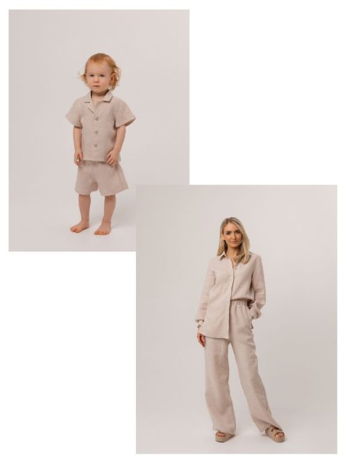 Me & Mini Me linane komplekt, beež