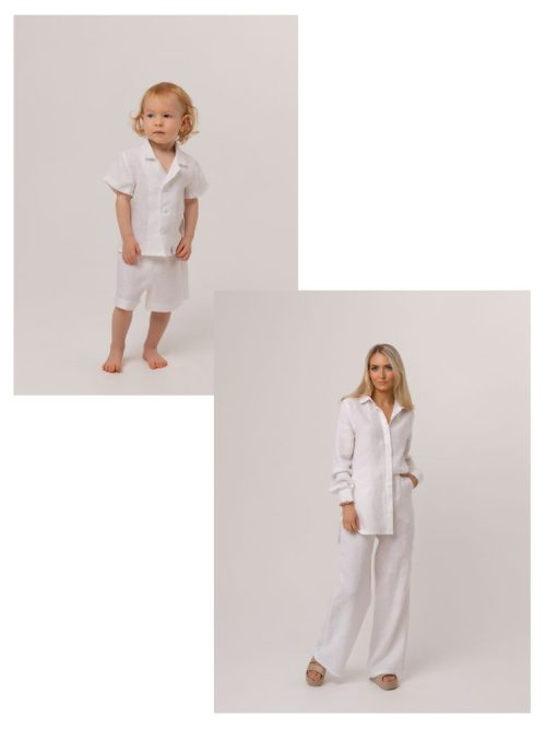 Me & Mini Me linane komplekt, valge