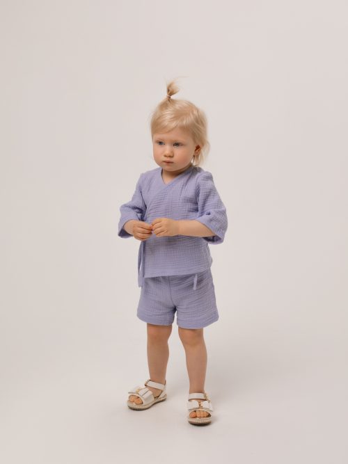 Mini Me musliinkomplekt, lavendel