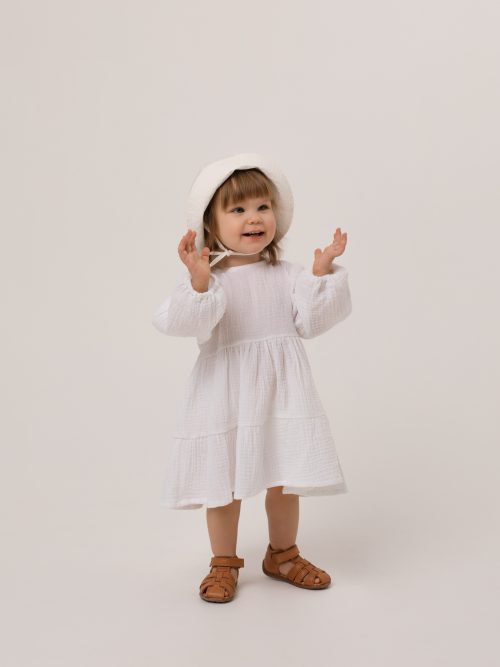 Mini Me musliinkleit, valge