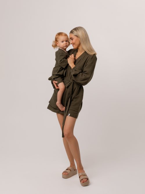 Me & Mini Me musliinkomplekt, khaki