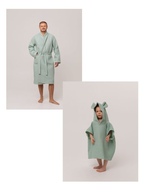 Daddy & Me hommikumantlite komplekt, mündiroheline