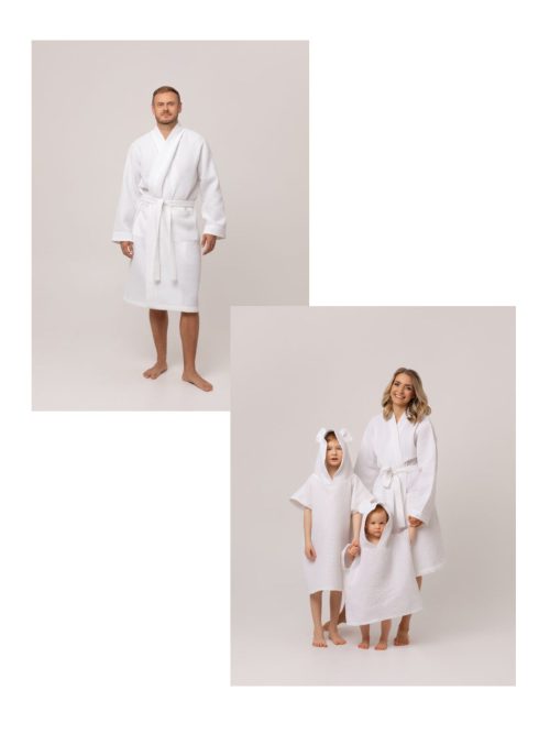 Family hommikumantlite komplekt, valge