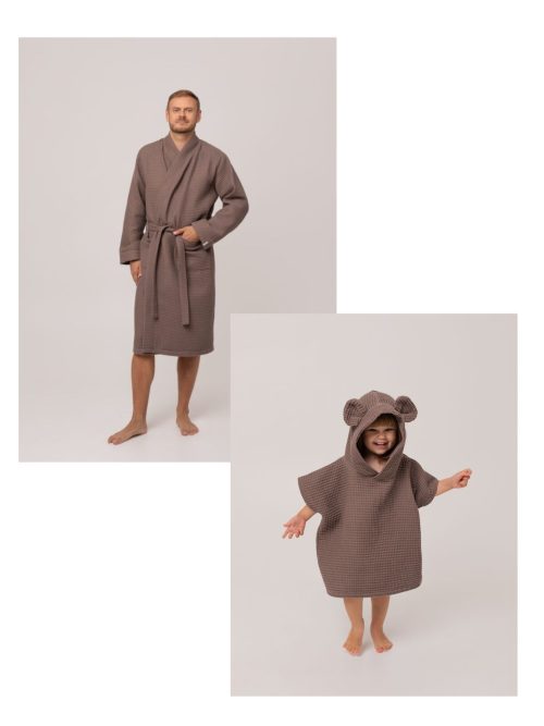 Daddy & Me hommikumantlite komplekt, mocha