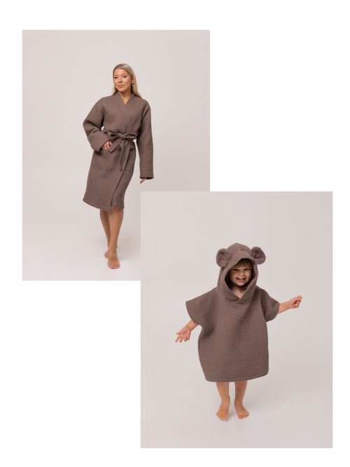 Mommy & Me hommikumantlite komplekt, mocha