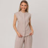 Sunday Loungewear pikkade pükstega komplekt, beež – naistele
