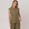 Sunday Loungewear pikkade pükstega komplekt, khaki – naistele
