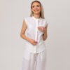 Sunday Loungewear pikkade pükstega komplekt, valge – naistele