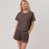Everyday Loungewear lühike komplekt, mocha – naistele