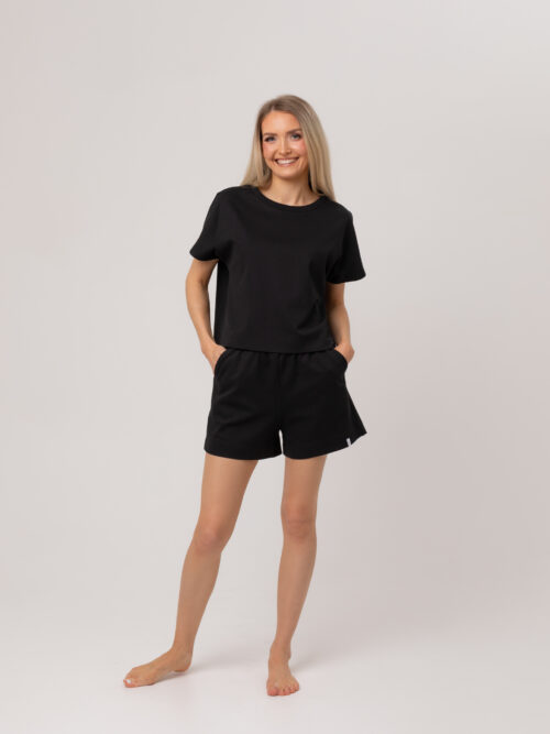 Everyday Loungewear lühike komplekt, must