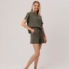 Everyday Loungewear lühikesed püksid, oliiv – naistele