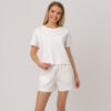 Everyday Loungewear lühike komplekt, piimvalge – naistele