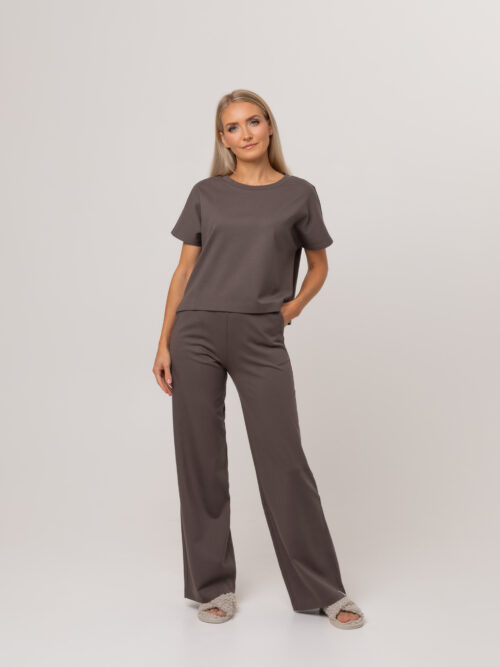 Everyday Loungewear crop komplekt, mocha