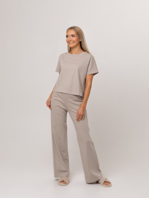 Everyday Loungewear crop komplekt, beež