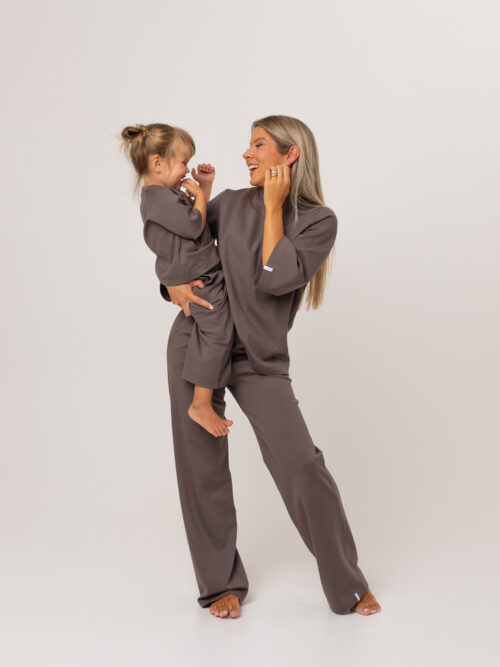 Mommy & Me komplekt mocha pruun emale ja lapsele